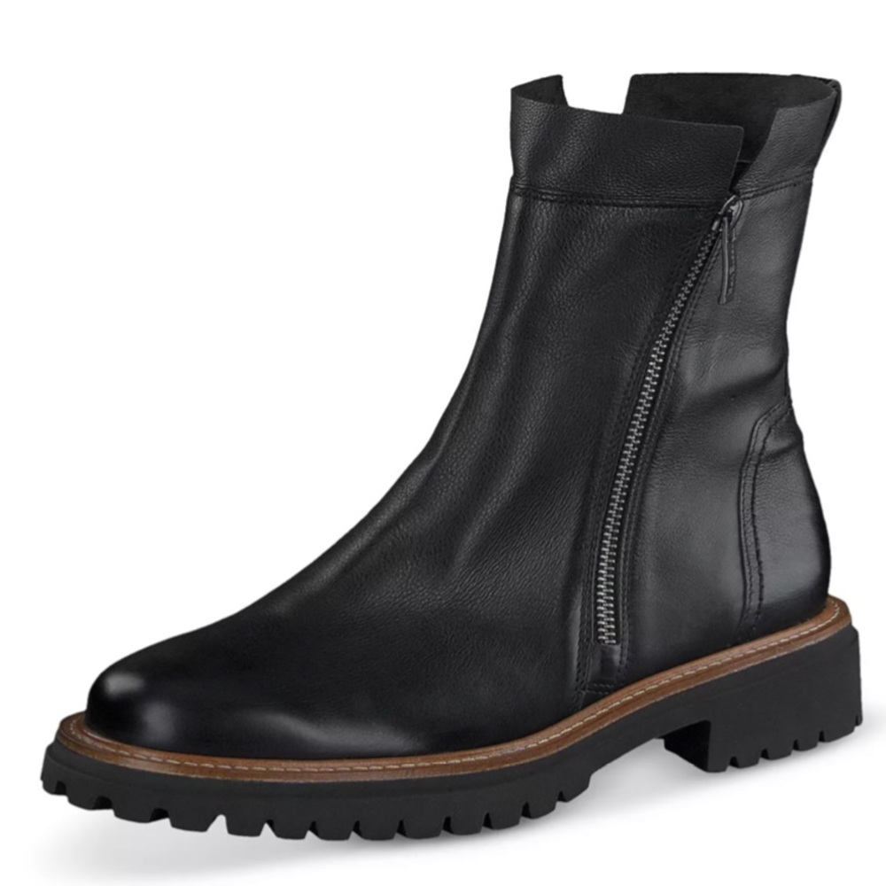 Black Leather Women's Ankle Boots. US sizes listed. Brand new.